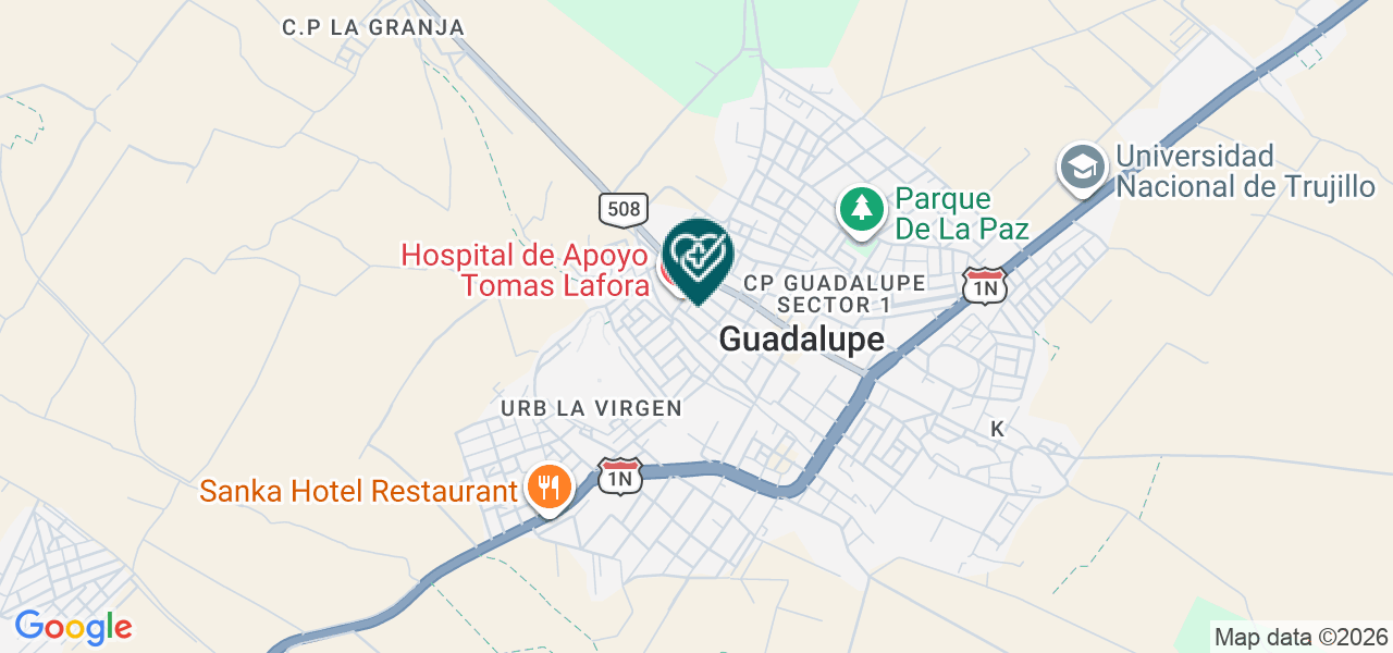 Mapa de Centenario del Norte