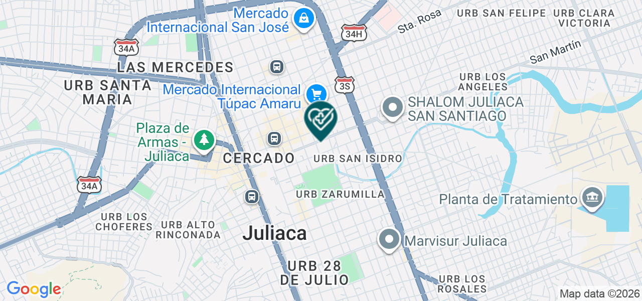 Mapa de Policlinico Integral San Francisco