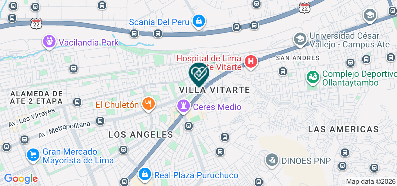 Mapa de Consultorio Dental Vilcorp