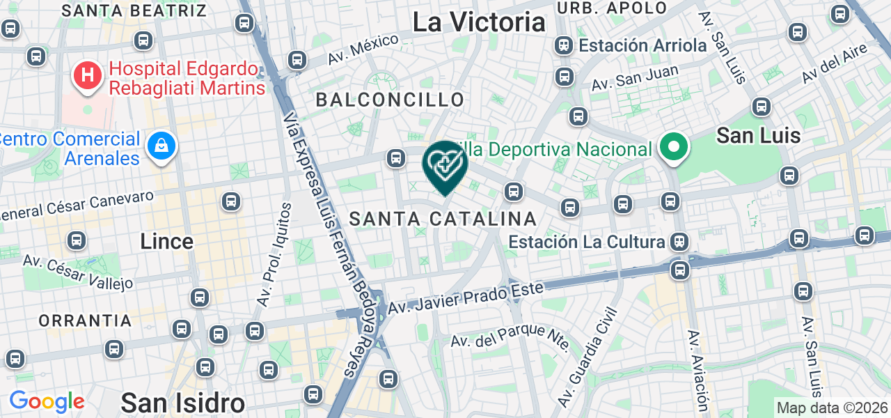 Mapa de Centro Odontologico Americano - Santa Catalina