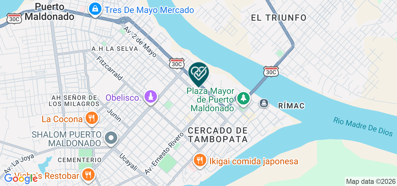 Mapa de Óptica Bella Visión