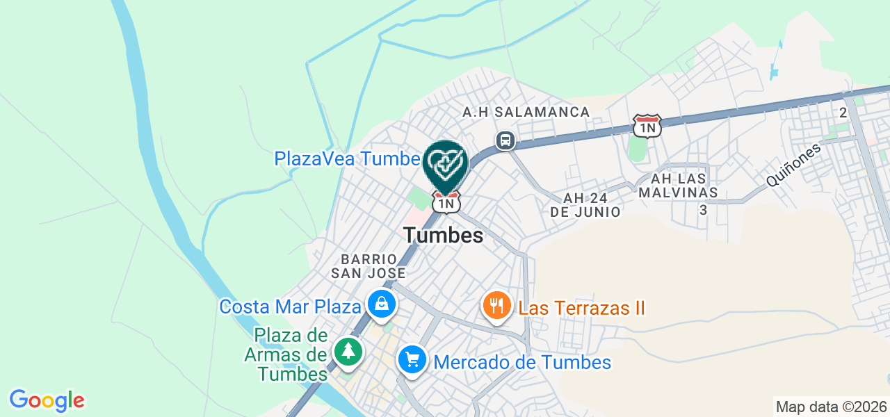Mapa de Servicio de Ambulancia "virgen de la Puerta