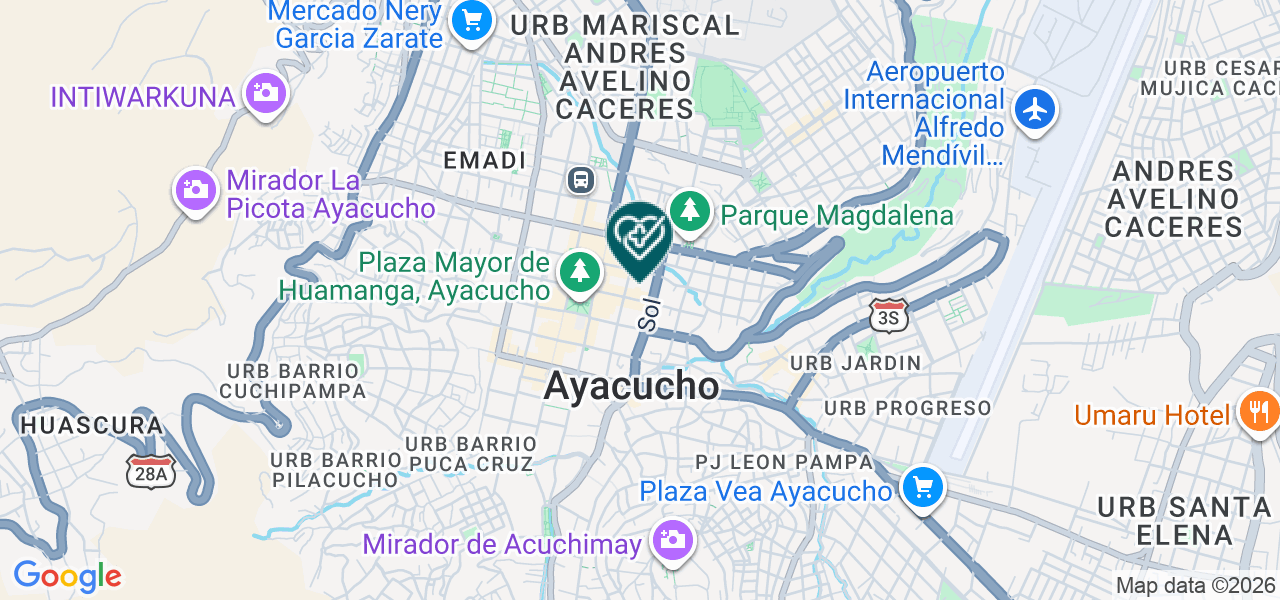 Mapa de Consultorio Medico Nefrología Ayacucho
