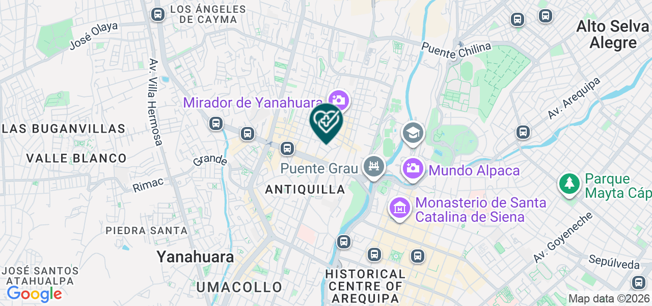 Mapa de Policlínico Tu Salud Yanahuara