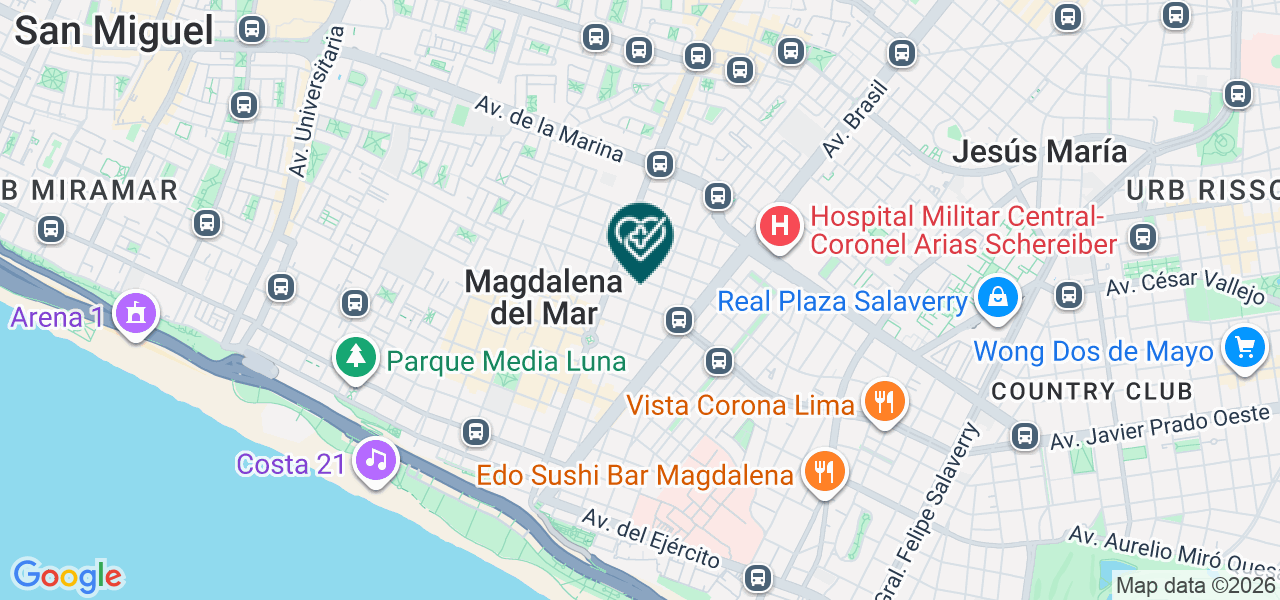 Mapa de Policlinico Redmedic
