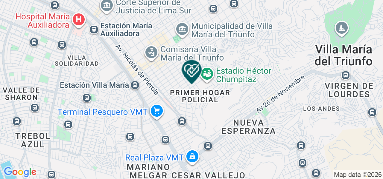 Mapa de Consultorio Médico "villa María Hogar Policial
