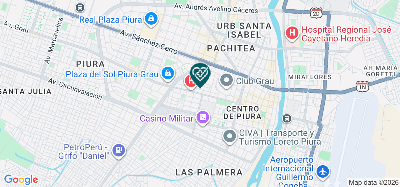 Mapa de Clinica Oftalmologica de Piura SRL