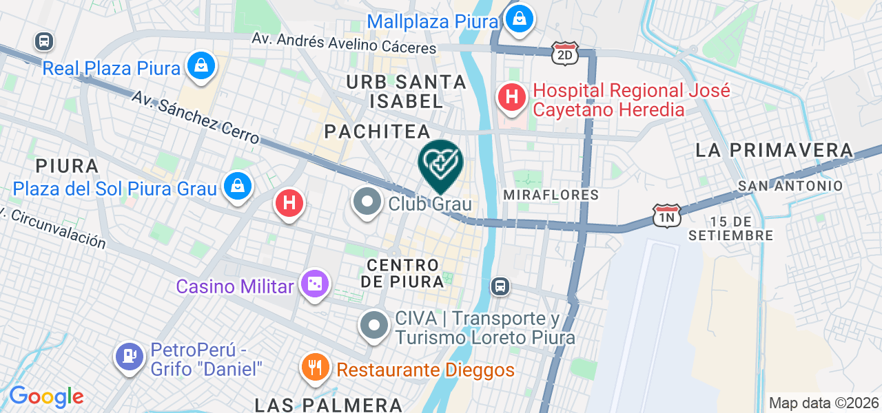 Mapa de Centro Medico de la Vision EIRL