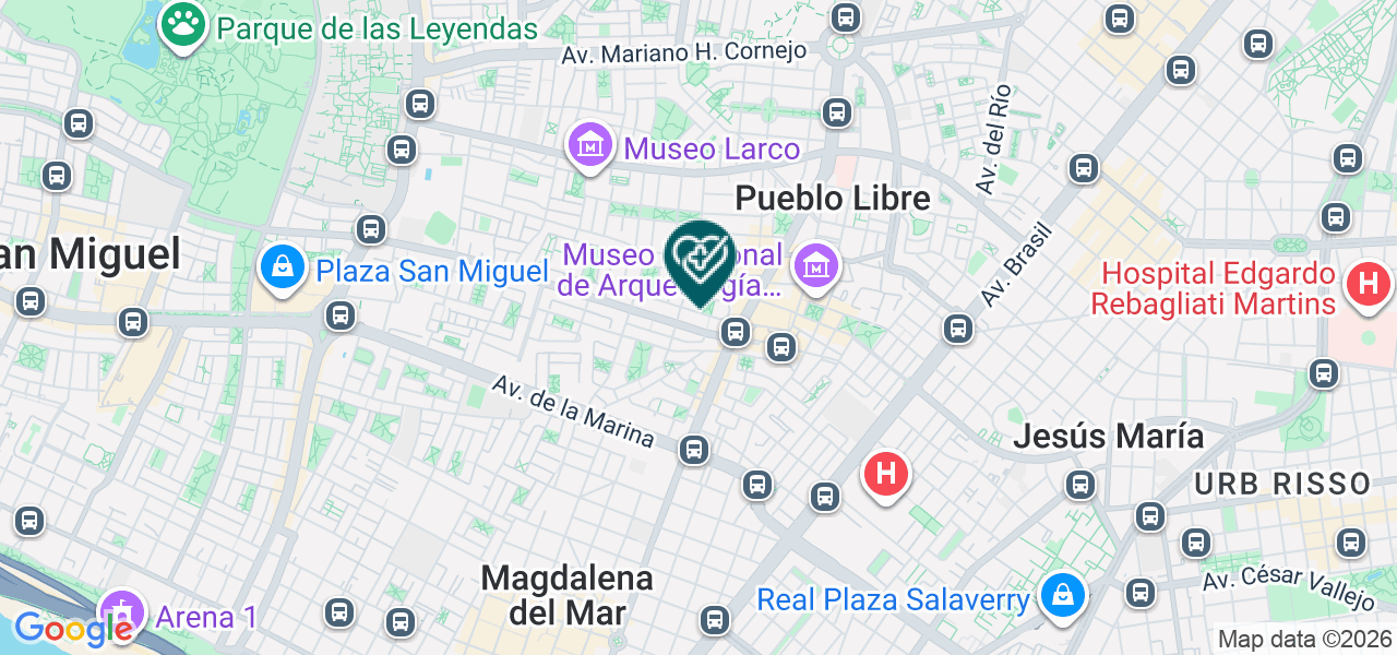 Mapa de Policlinico Pueblo Libre