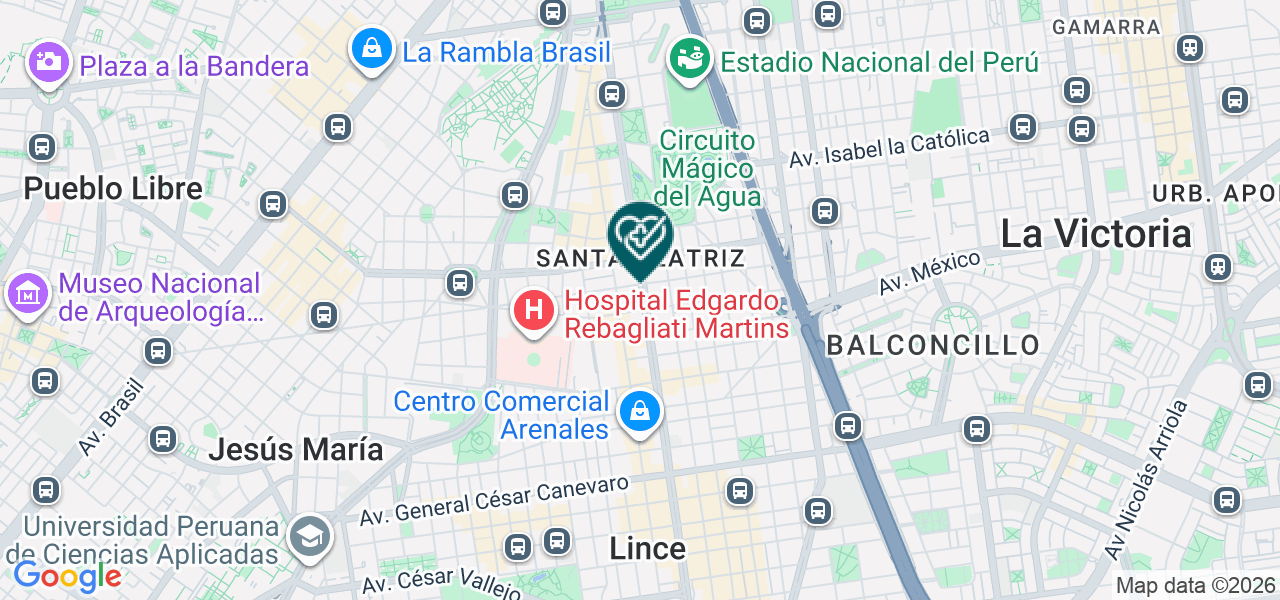 Mapa de Clinica la Luz S.A.C.