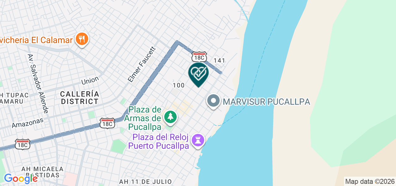 Mapa de Clinica Amazonica E.I.R.L