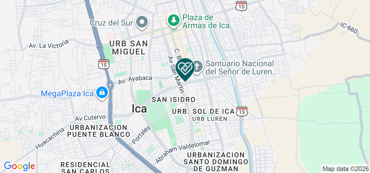 Mapa de Centro Nefrourologico del Sur SAC