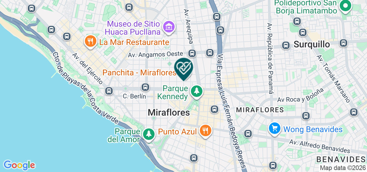 Mapa de Centro Odontologico Clotident EIRL Miraflores