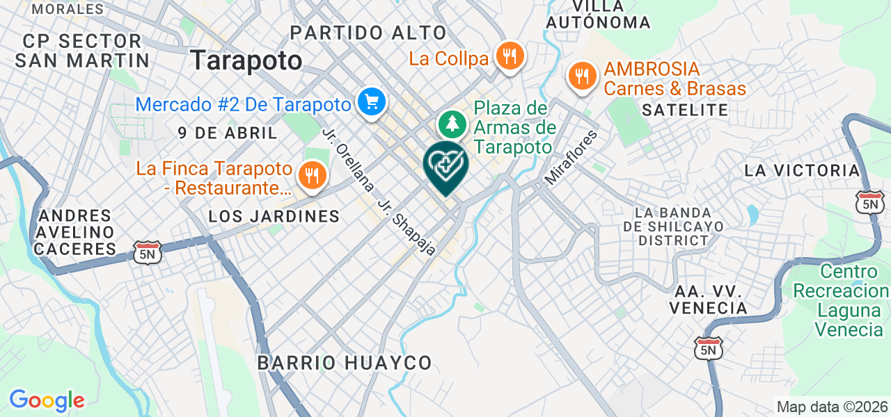 Mapa de Centro de Hemodialisis Tarapoto
