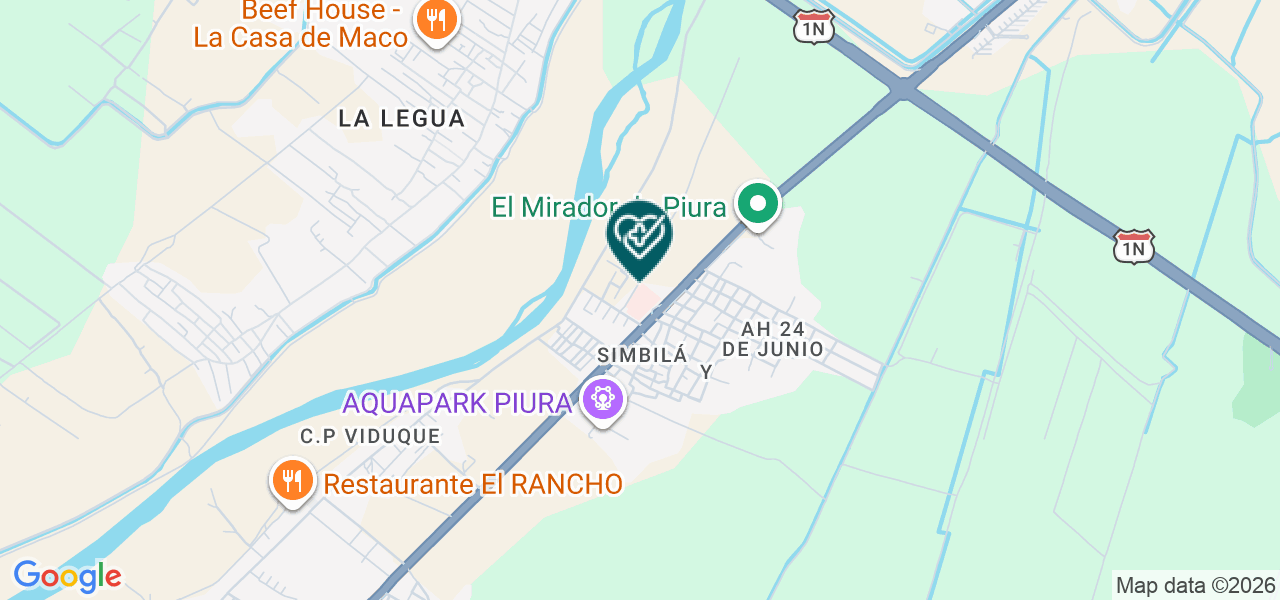 Mapa de Hospital Privado del Peru