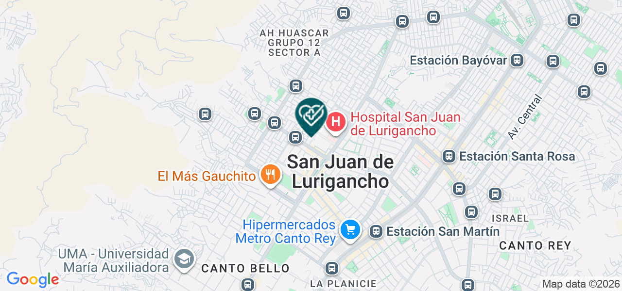 Mapa de Policlinico Parroquial Hermano Andres