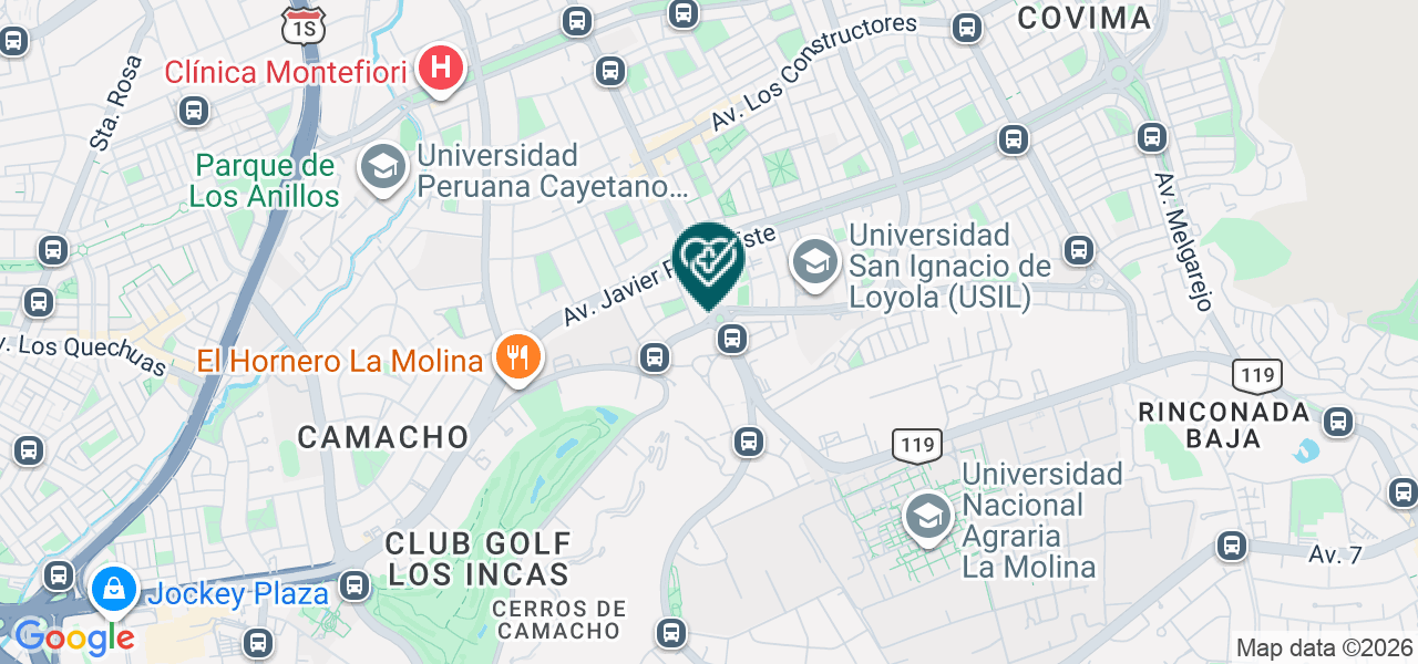 Mapa de Clinica Anglo Americana