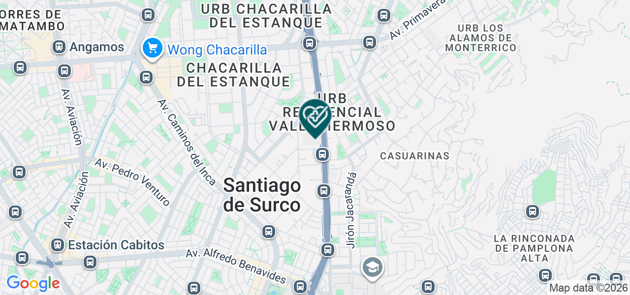 Mapa de Clinica Dental Monterrico