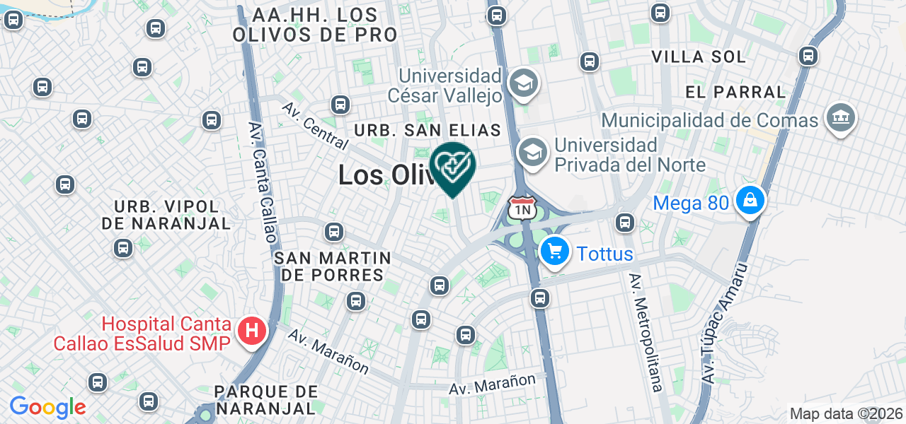 Mapa de Centro de Especialidades Medicas Guadalupe EIRL