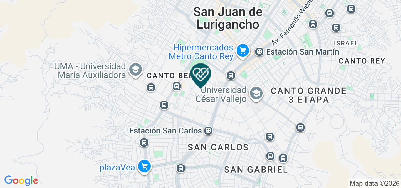 Mapa de Centro de Apoyo Medico Francisco I