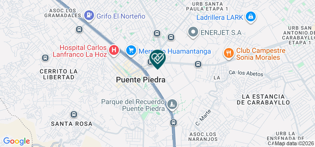 Mapa de Consultorio Kimberly Clark-puente Piedra