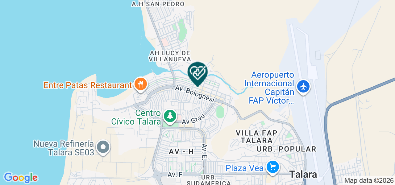 Mapa de Sanna Centro Clinico Talara