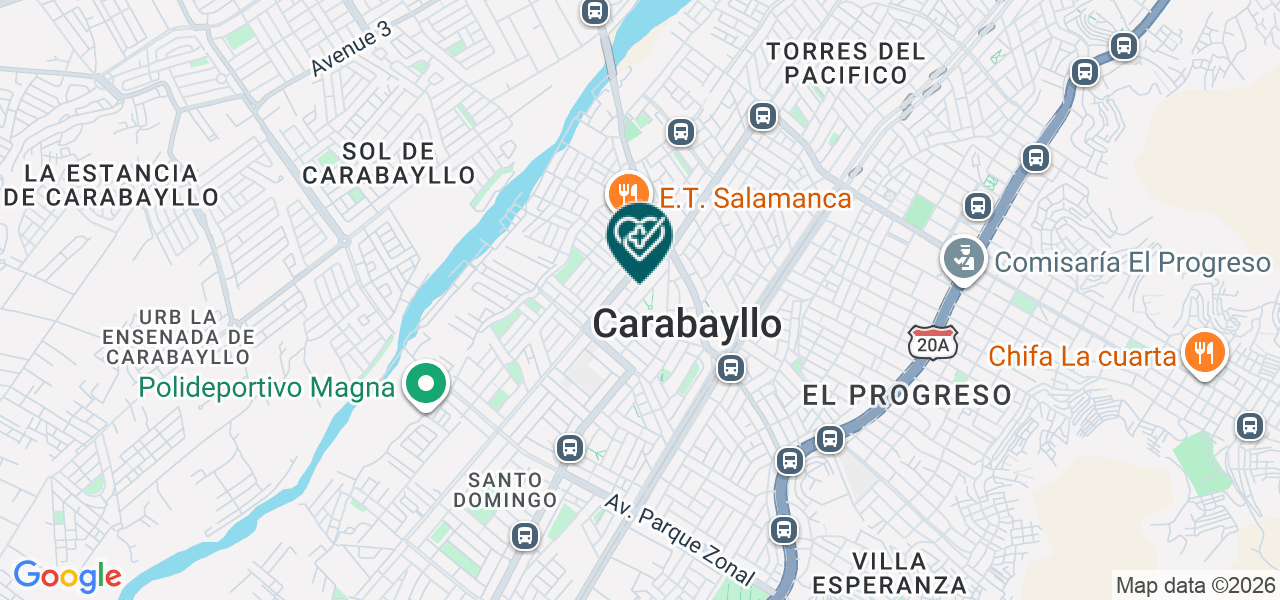 Mapa de Policlinico Solidario Salud Carabayllo