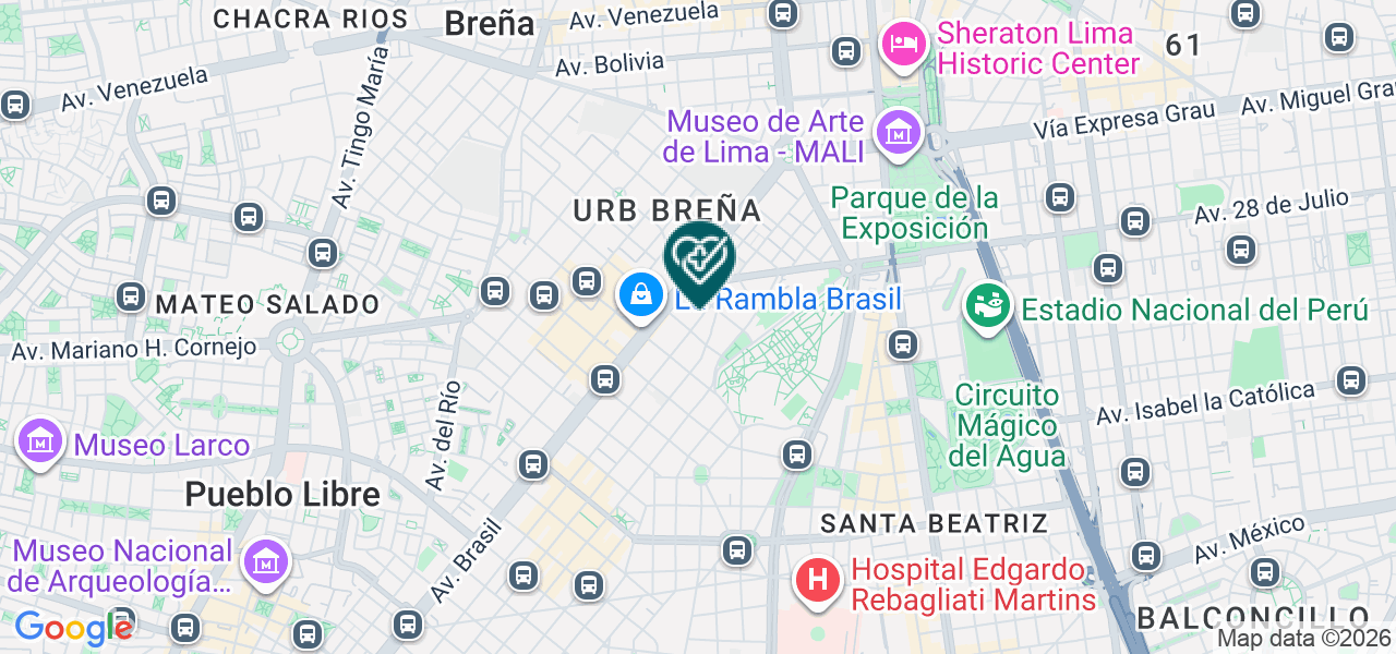 Mapa de Consultorio de Varices Dr. Cataño