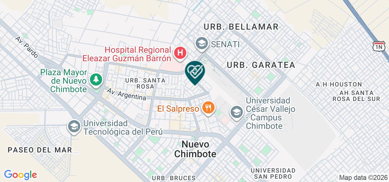 Mapa de Clinica Dental Bazan - Obstetricia