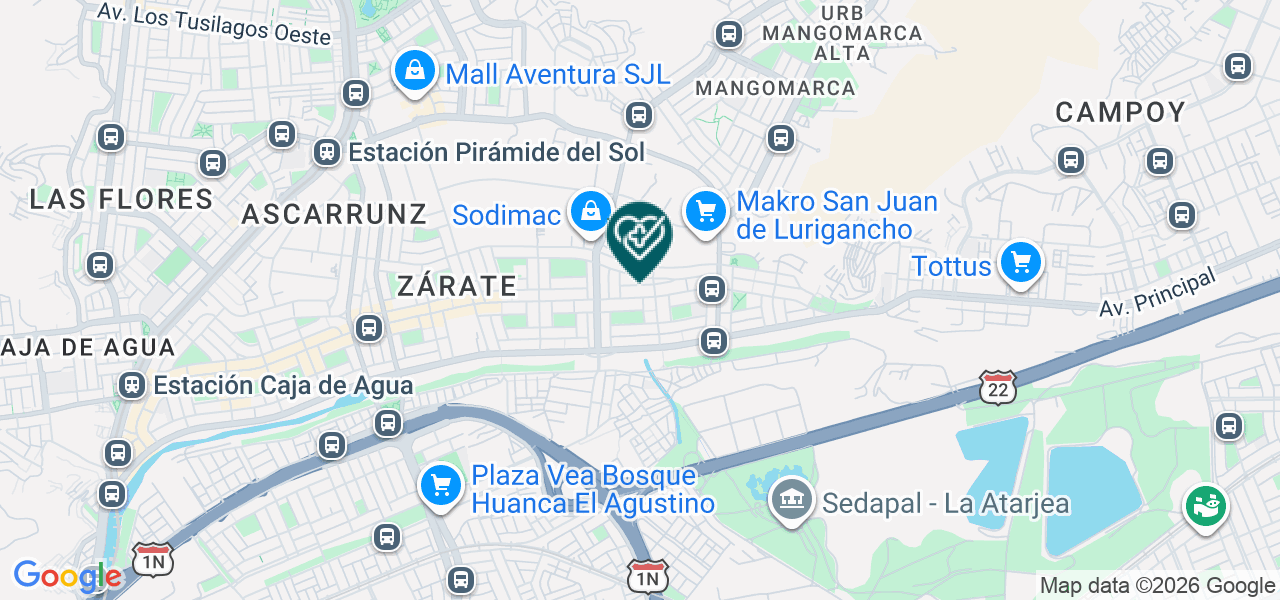 Mapa de Consultorio Dental Sagrada Familia