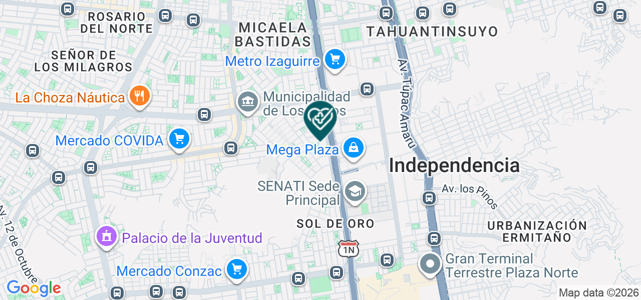 Mapa de Servimedic Laboratorio y Servicios