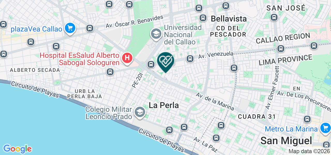 Mapa de Servicios Médicos la Perla