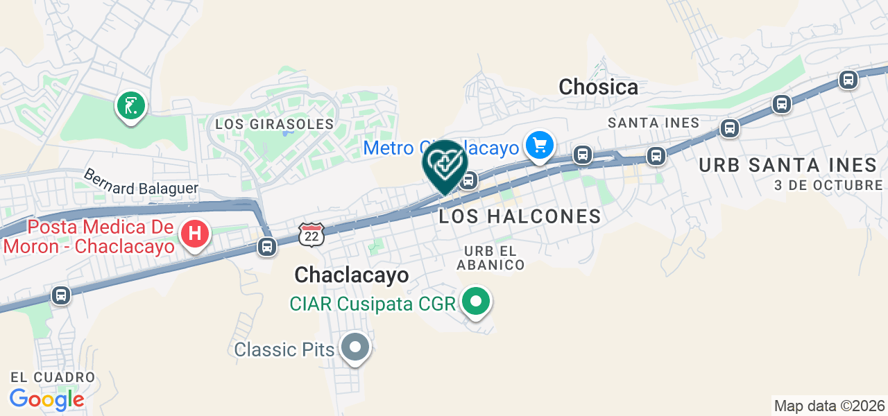 Mapa de Odonto Esthetic M&p