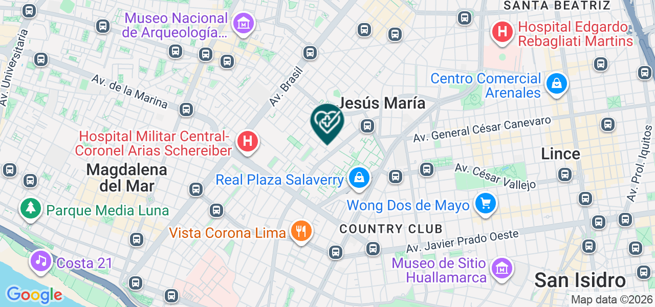 Mapa de Aptus Salud Empresarial