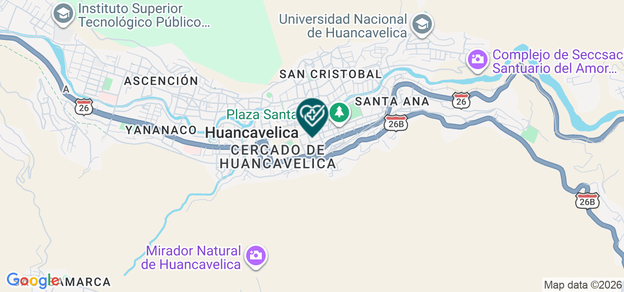 Mapa de Clinica Dental Huancavelica