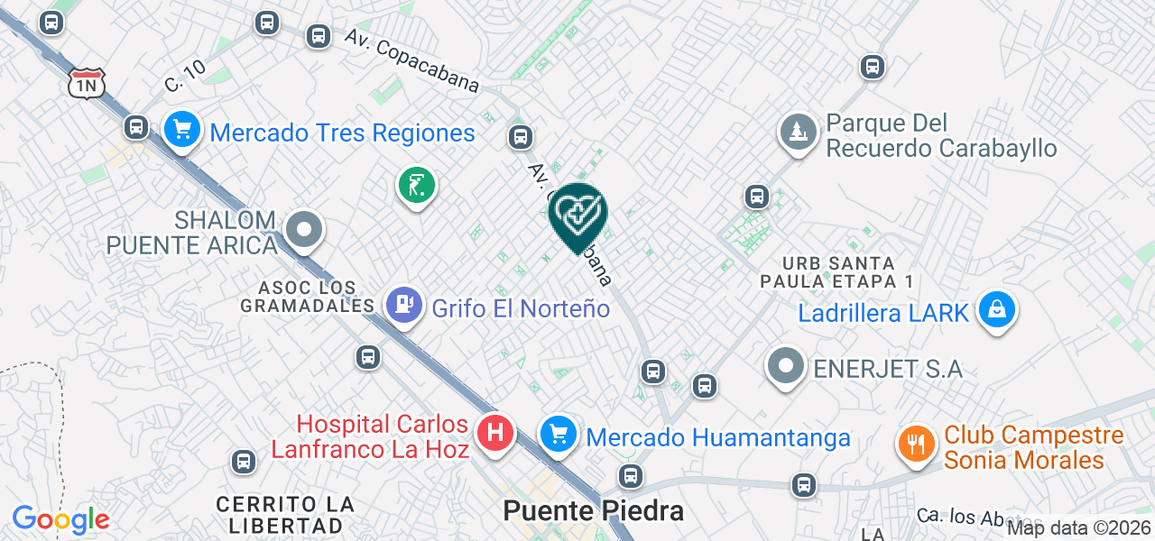 Mapa de Servicios Medicos e Inversiones Ital - Peru S.A.C - Serminip S.A.C