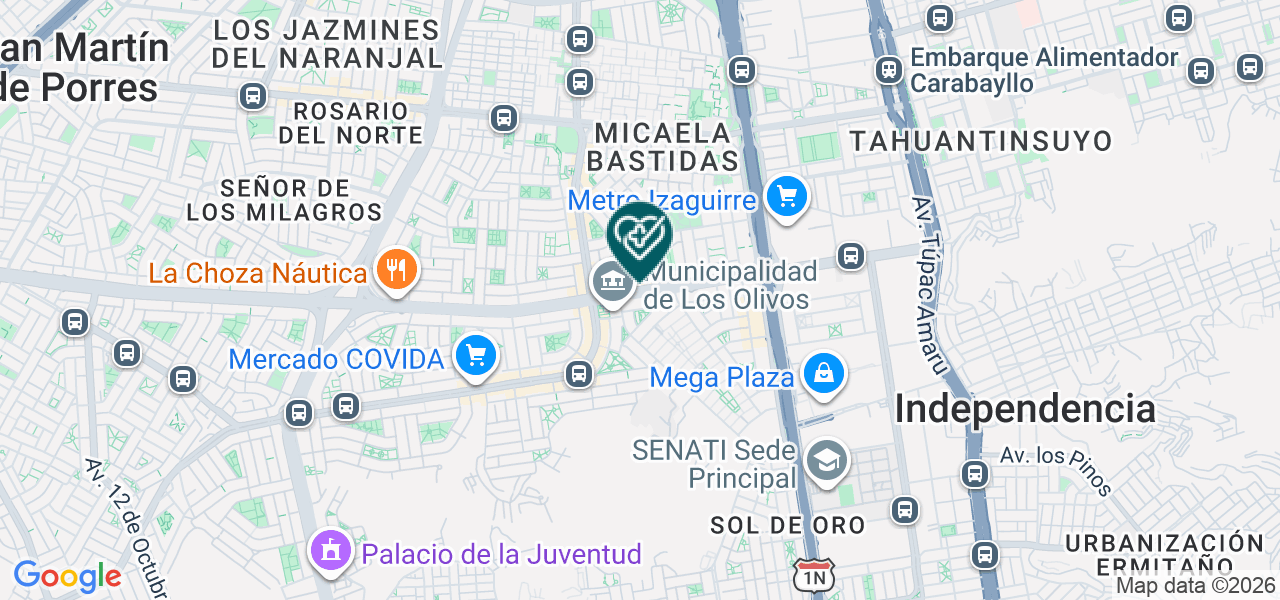 Mapa de Servicios Medicos & Dermatologos Asociados SAC