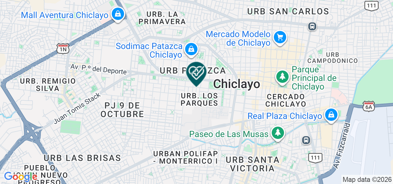Mapa de Neurología los Parques SAC