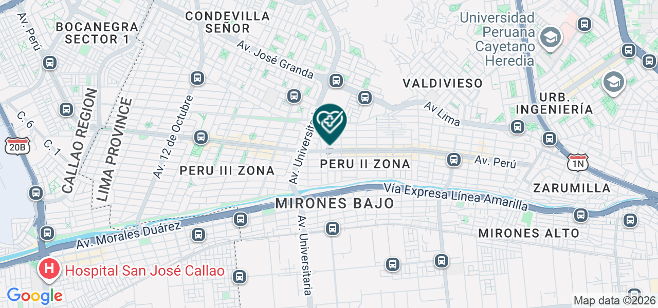 Mapa de Servicios Medicos Odontologicos K-nice E.I.R.L.