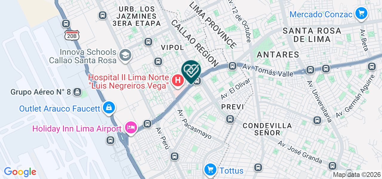 Mapa de Centro de Capacitacion y Servicios Medicos Especializados Mediclab S.A.C.