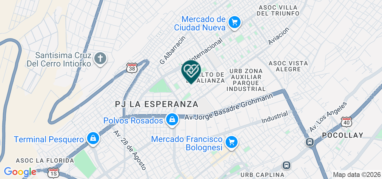 Mapa de Consultorio Obstétrico "entre Mujeres