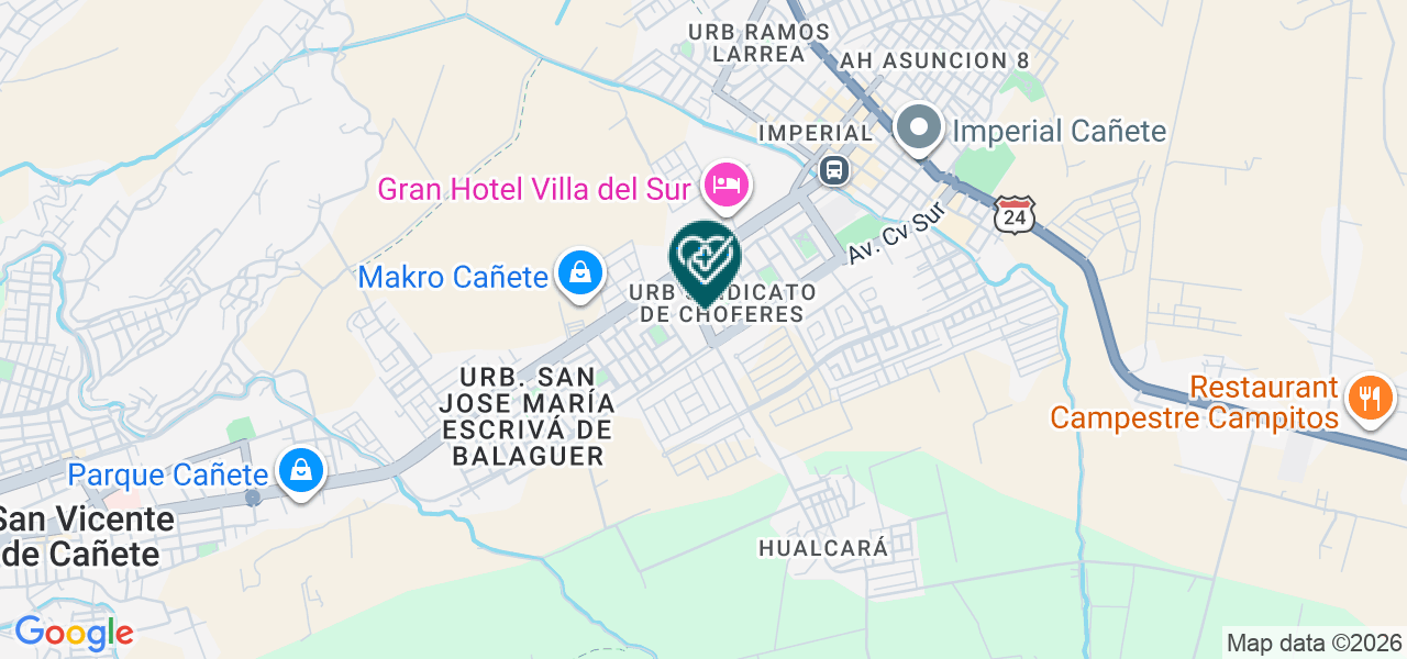 Mapa de Policlinico San Josemaria Escriva de Balaguer