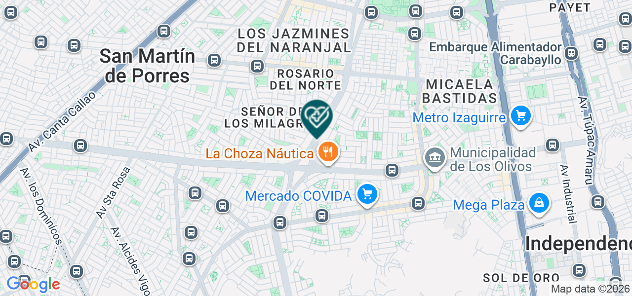 Mapa de Clinica del Norte