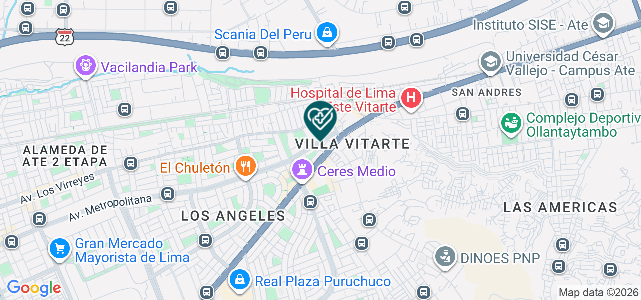 Mapa de Consutorio Dental Maria Auxiliadora