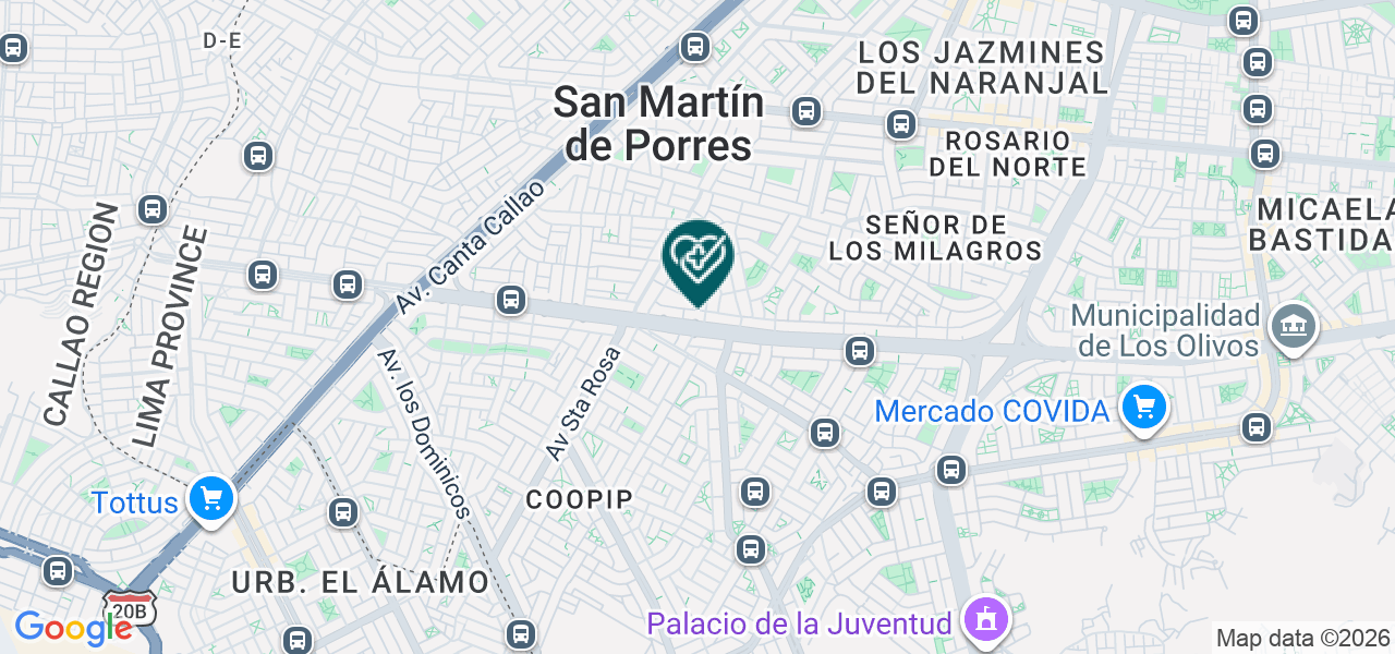 Mapa de Dental Dra Obregon