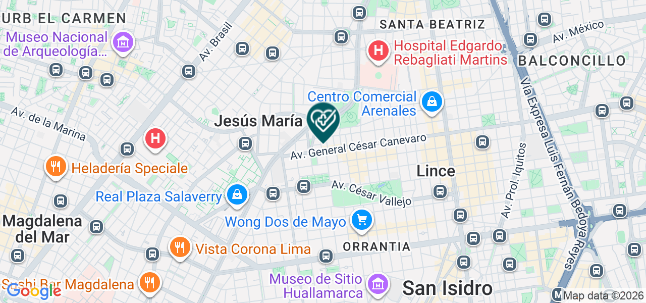 Mapa de Dasys & Reg Cell Salud S.A.C