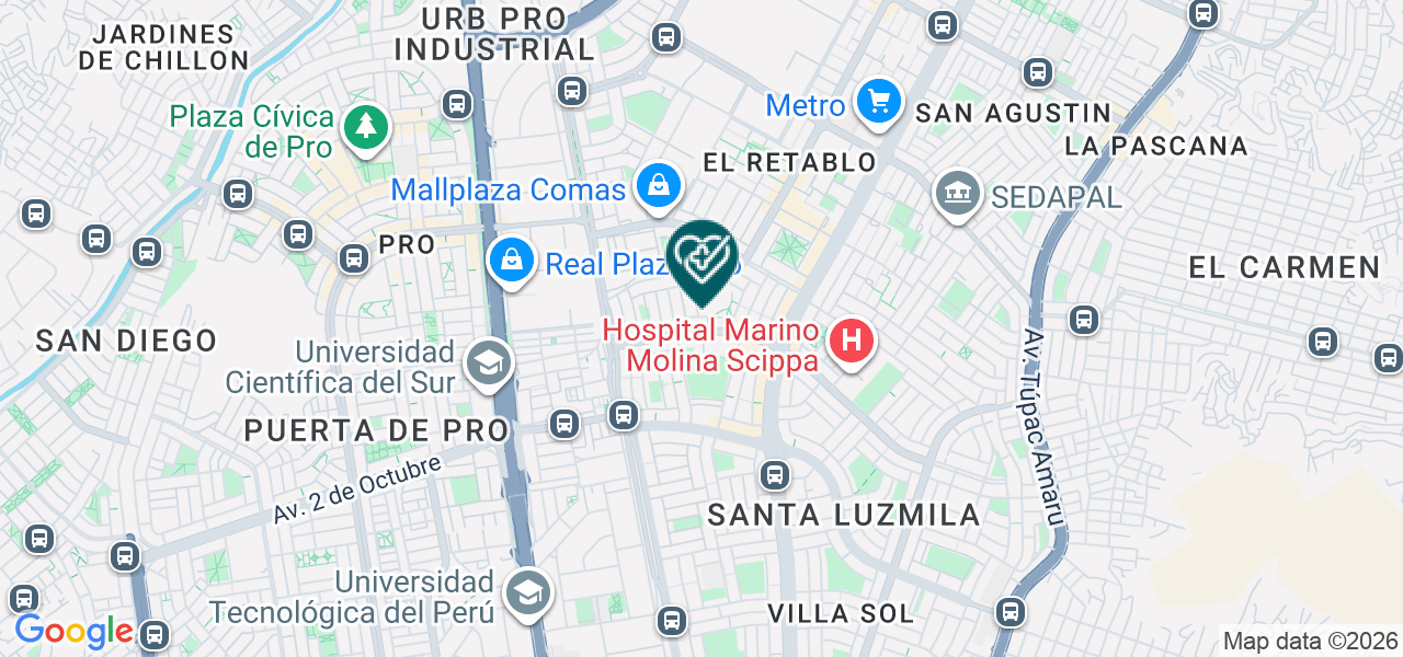 Mapa de Consultorio Medico Santa Luzmila