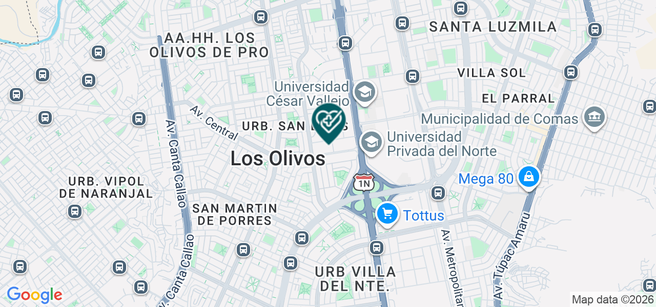 Mapa de Policlinico Cristo Viene S.A.C.