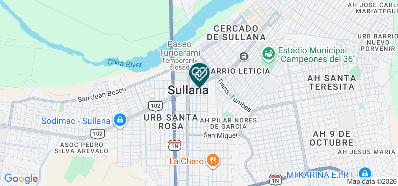 Mapa de Centro Especializado de Terapia Física y Rehabilitaciòn