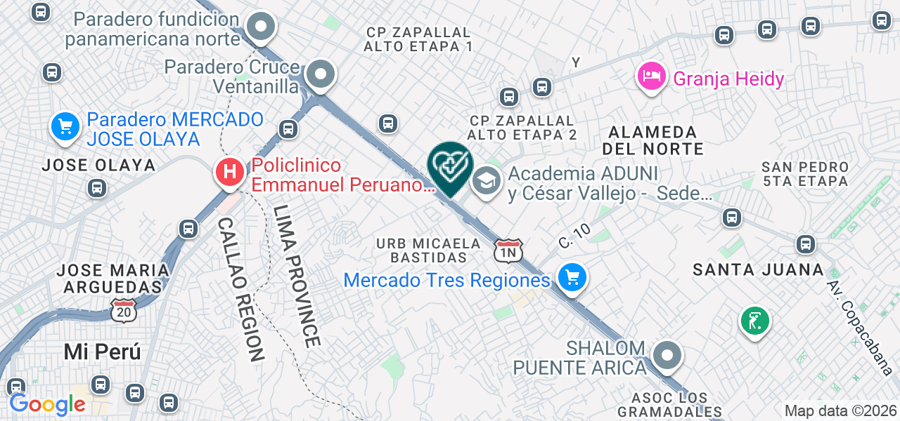 Mapa de Clinica Monteluz